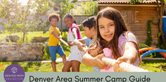 kids playing tug of war at Denver summer camp