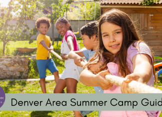 kids playing tug of war at Denver summer camp