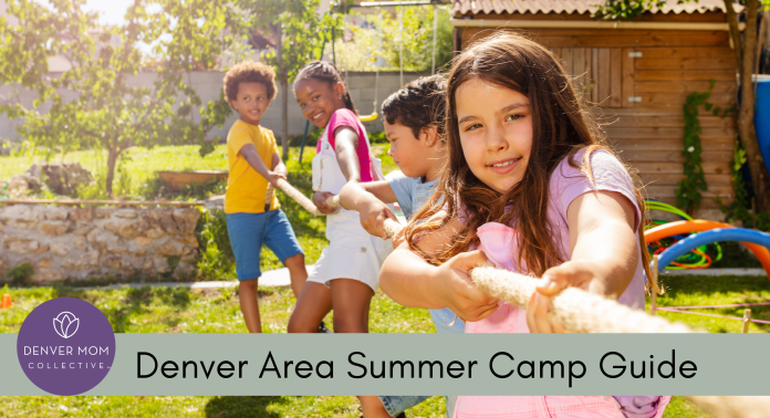 kids playing tug of war at Denver summer camp