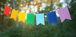 flags in the sun