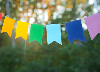 flags in the sun