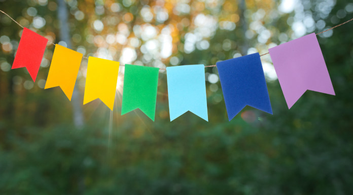 flags in the sun