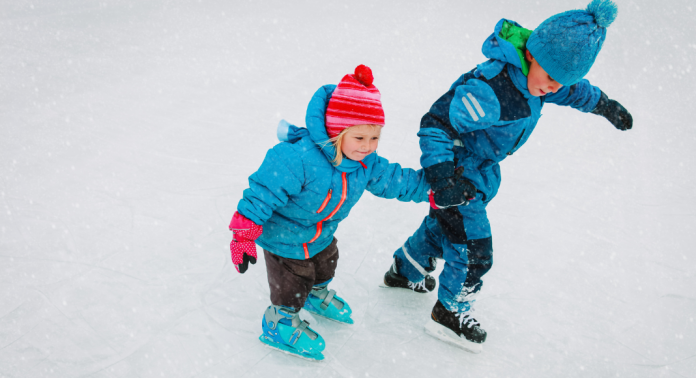 kids ice skating