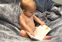 toddler reading book