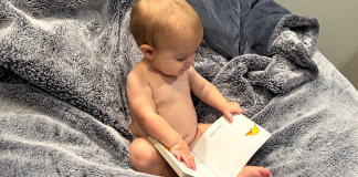 toddler reading book