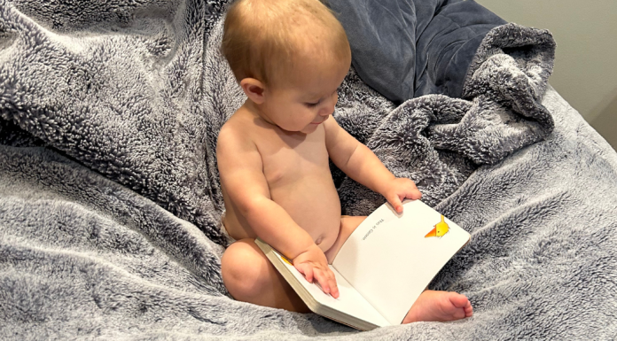 toddler reading book